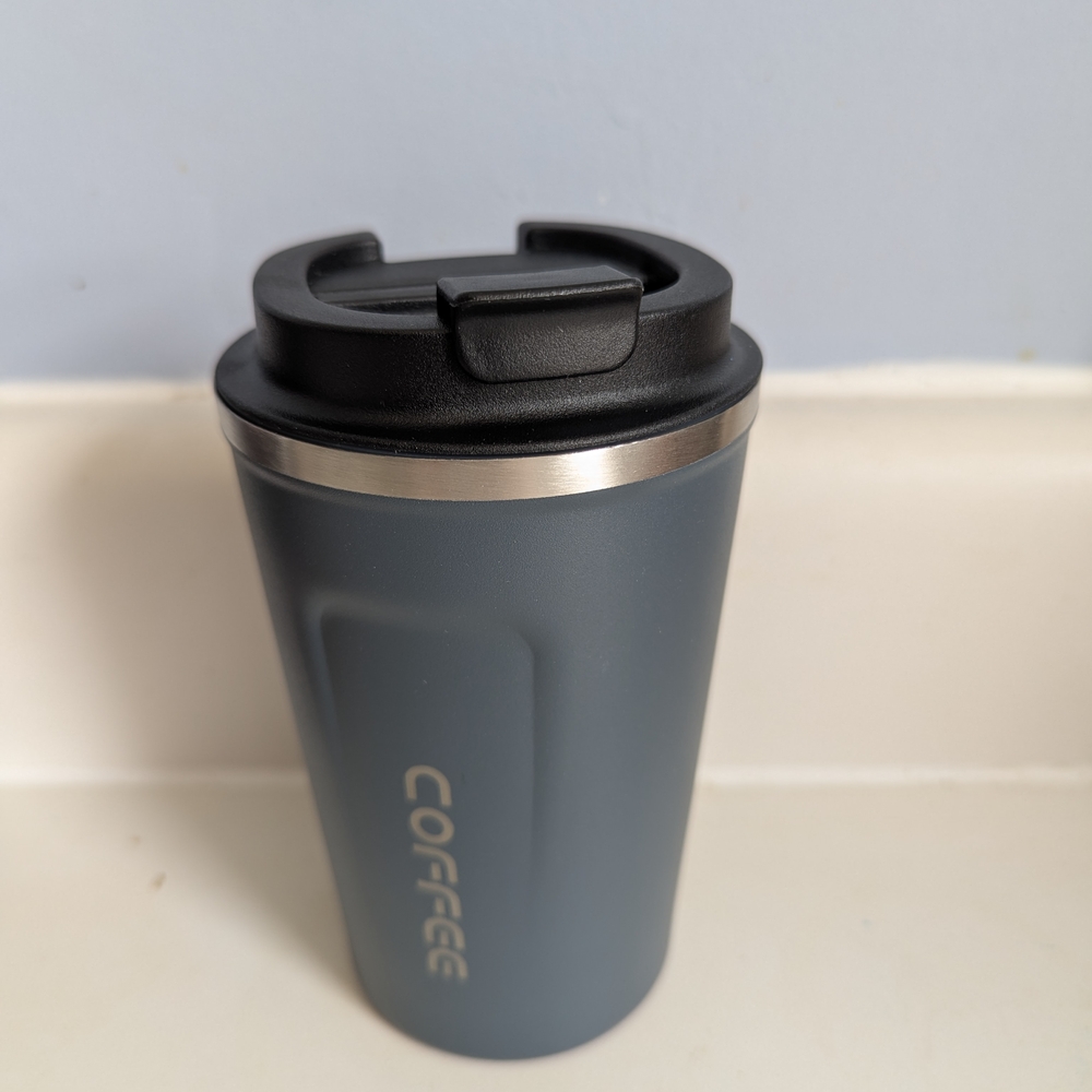 Black and Gray Travel Mug